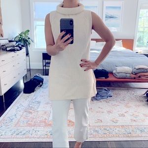 Vince Mock Sleeveless Tunic Sweater